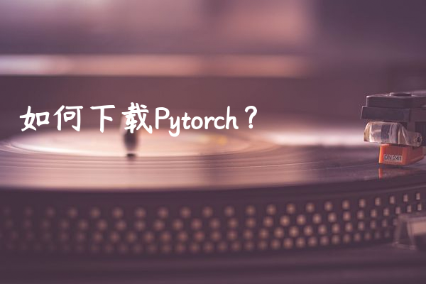 如何下载Pytorch？