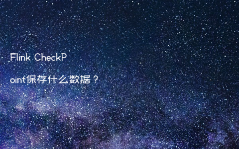 Flink CheckPoint保存什么数据？