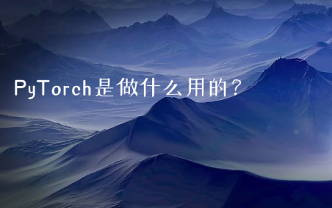 PyTorch是做什么用的？